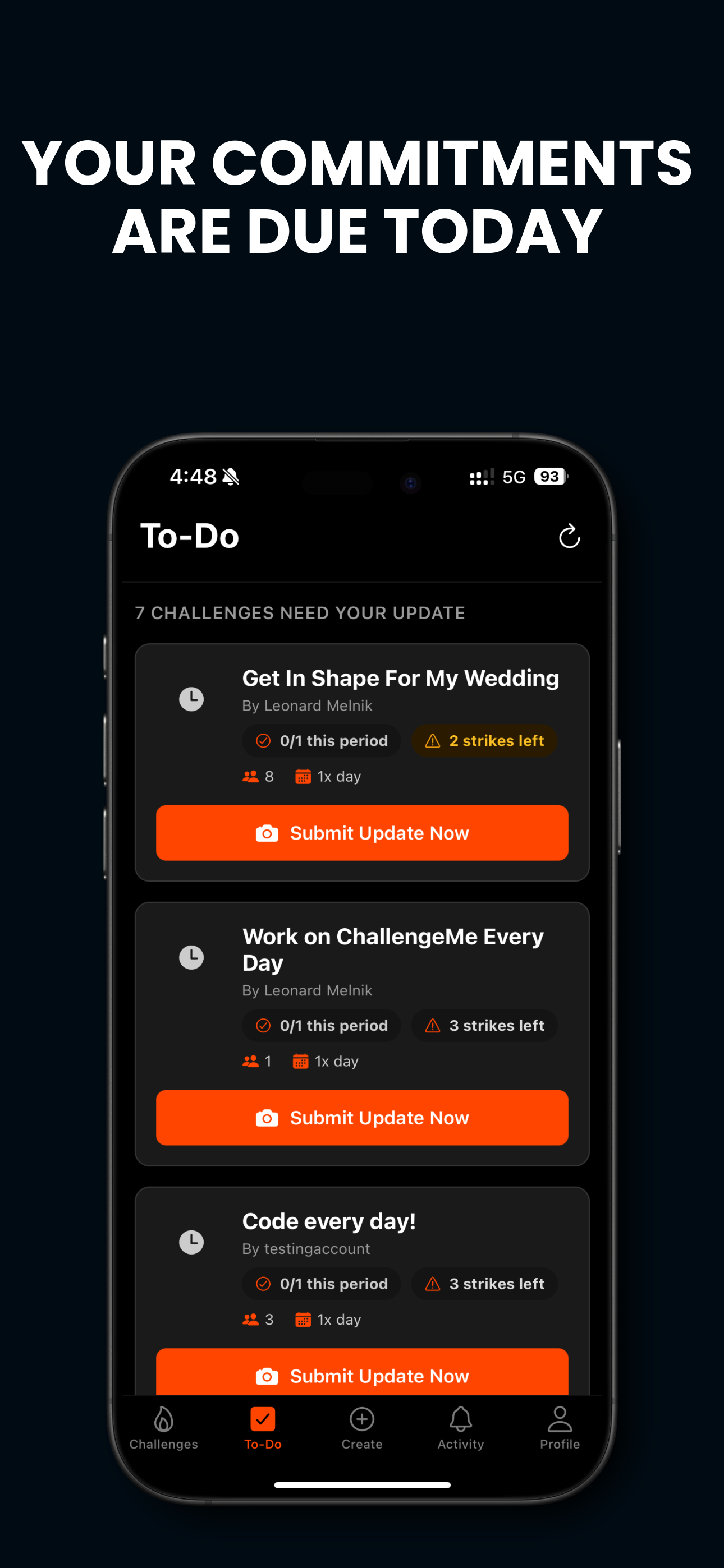 Your Commitments Are Due Today